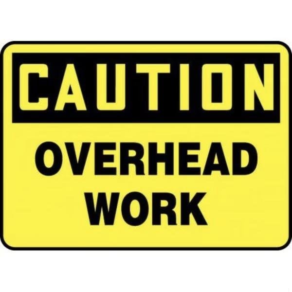 Accuform OSHA CAUTION SAFETY SIGN OVERHEAD MCRT614XP MCRT614XP - main